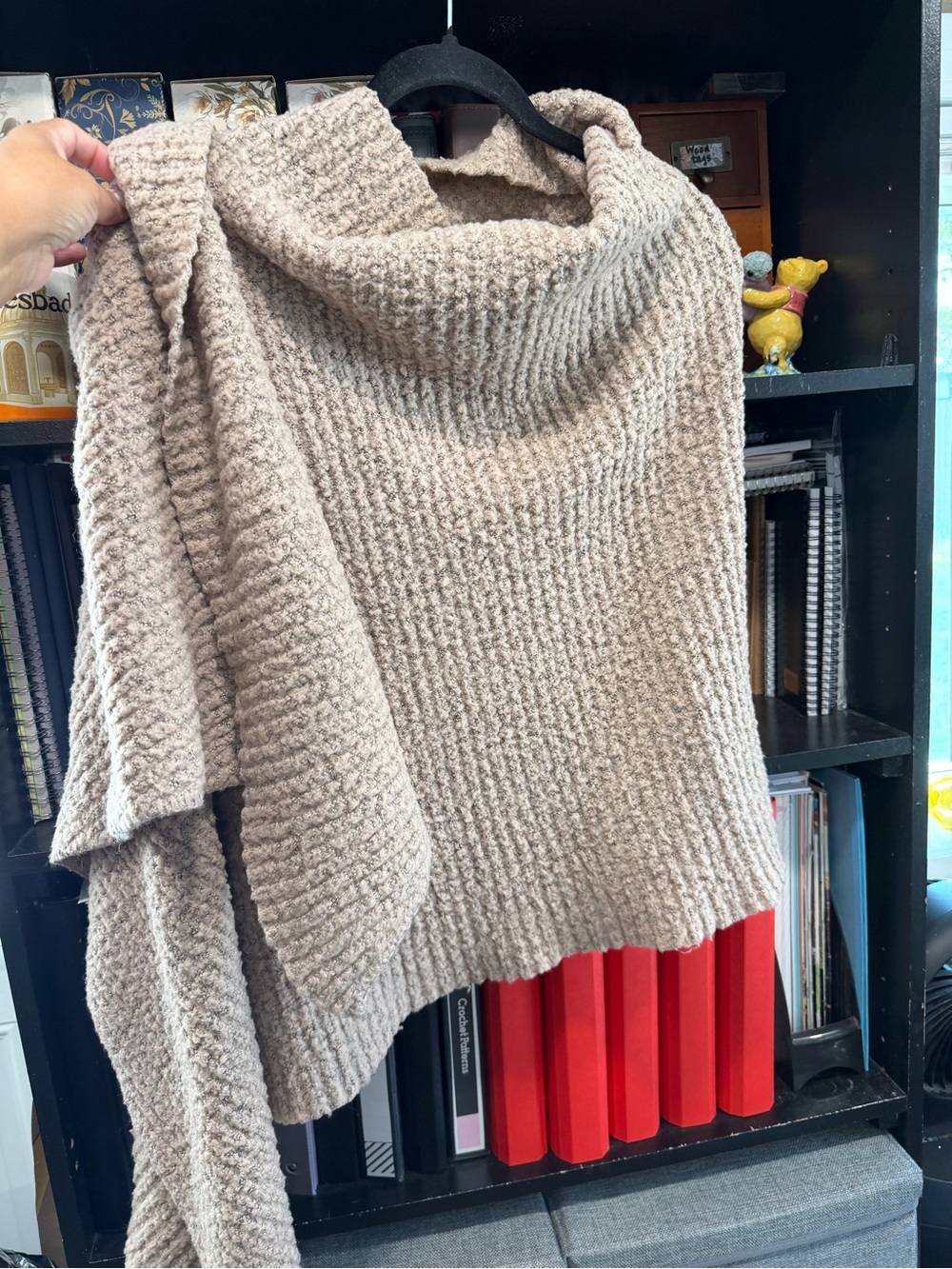 torrid Taupe Chunky Cowl Neck Poncho Sweater